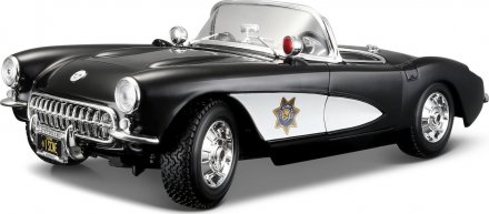 1957 Chevy Corvette Police Maisto model 1:18 černá
